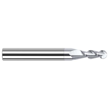 High Helix End Mill For Aluminum Alloys - Ball, 0.0500